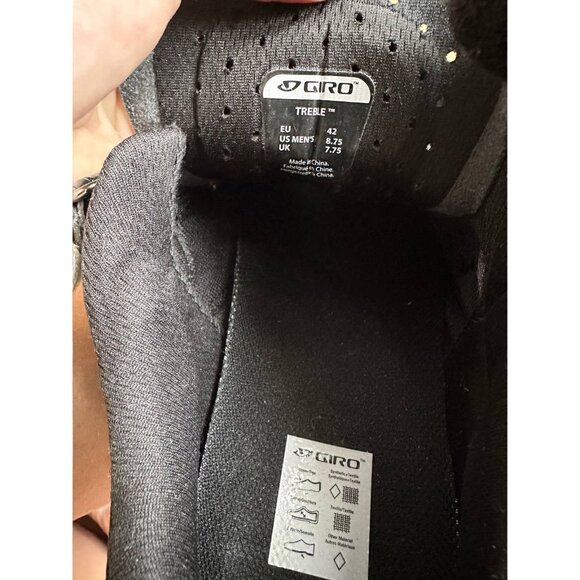 Giro‎ Mens Treble II Road Bike Shoes Three Wide Straps Cycling Black Size 8.75 - Picture 5 of 5